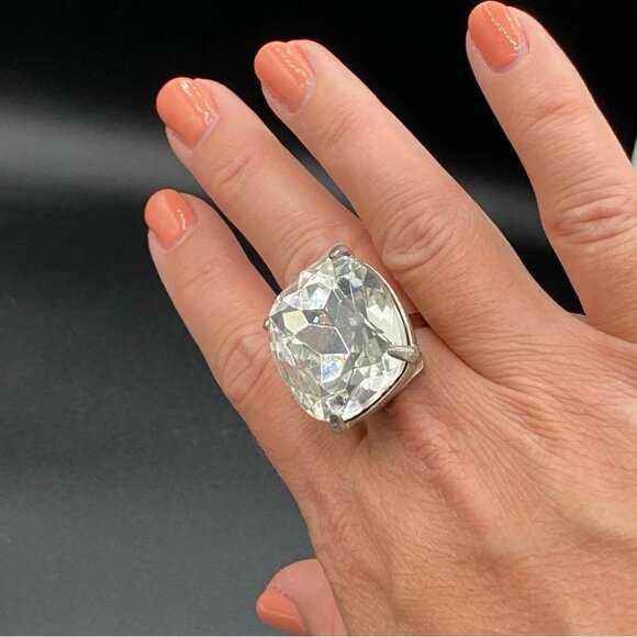 Rare! Art Deco Cocktail Ring - Picture 3 of 16